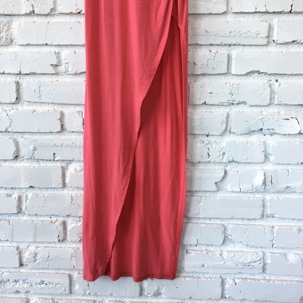 💥Sale! JNK Coral + White Splice Maxi Dress - Picture 3 of 8